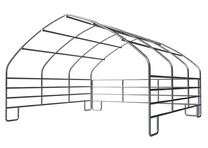 Das Gerüst von einem Edelross Weidezelt